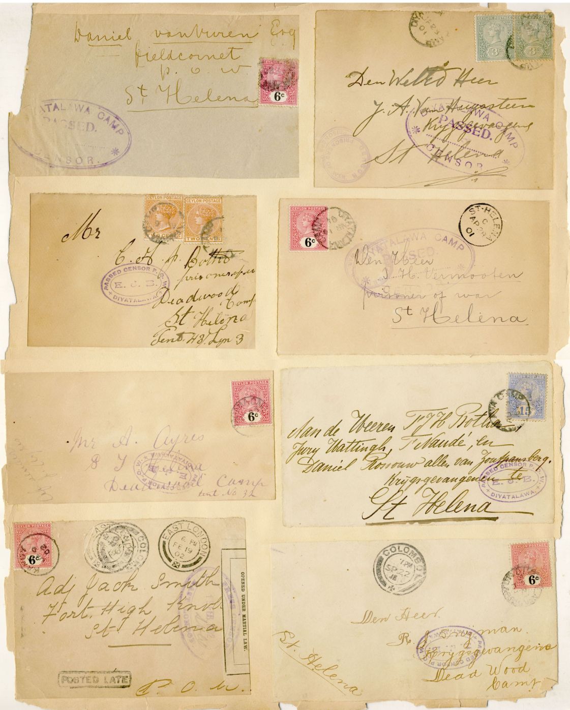 Sheet of envelopes 7