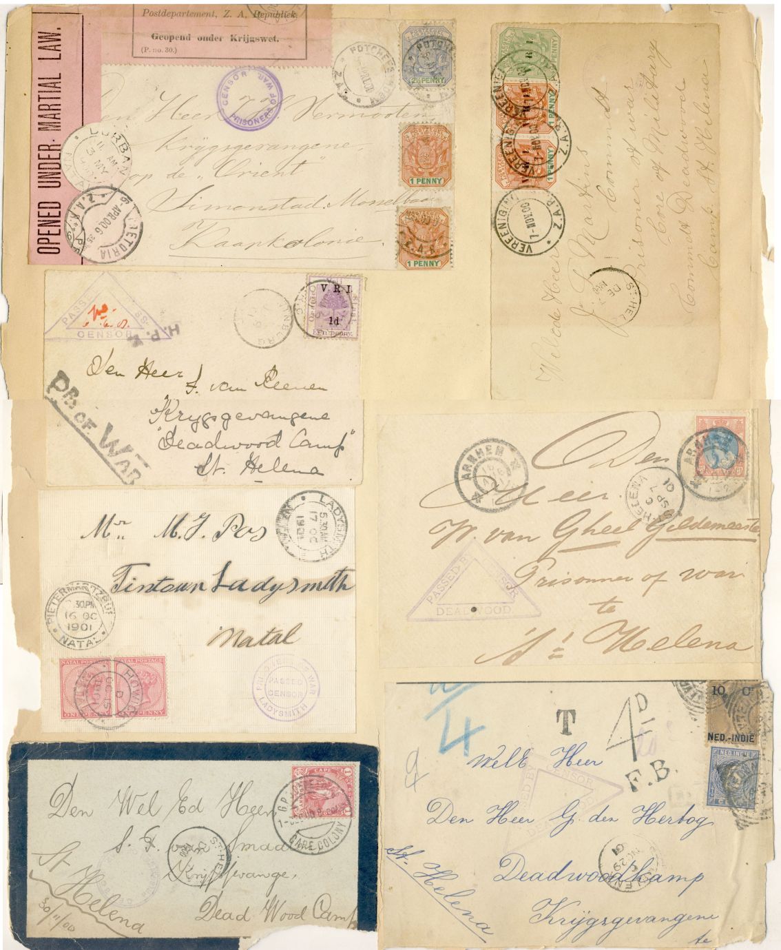 Sheet of envelopes 8