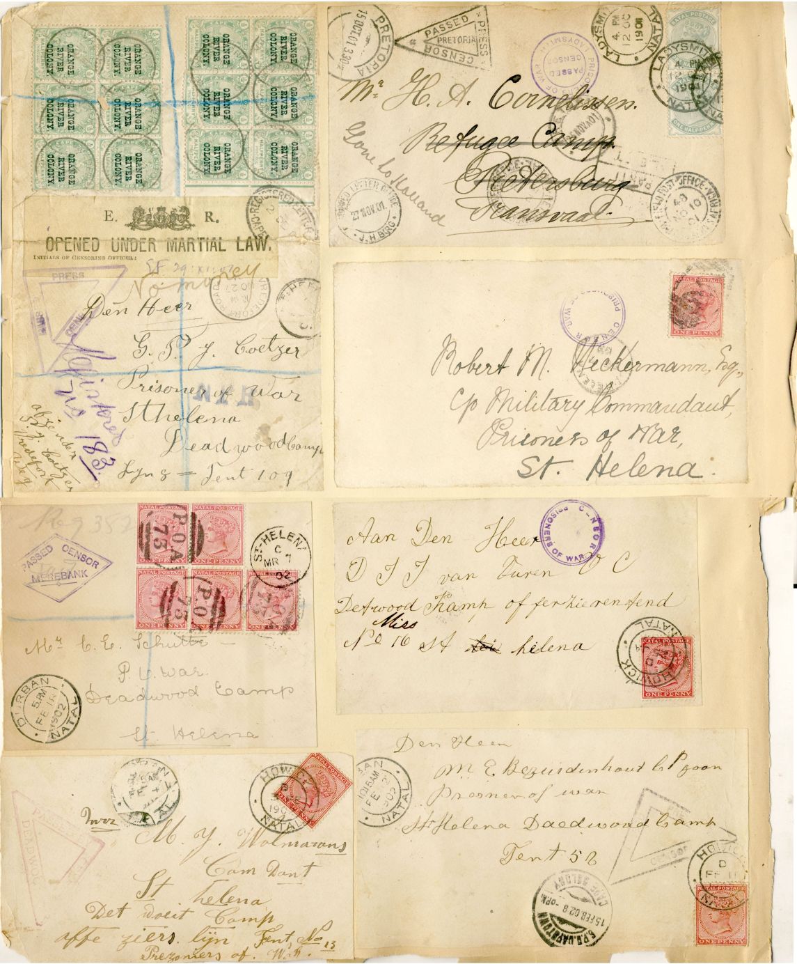 Sheet of envelopes 9